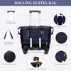 Rolling Duffel Bag with Detachable Wheels & Handle,Expandable Foldable Travel