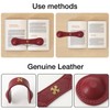 GELVTIC Weighted Bookmarks Book Weight Page Holder Genuine Leather Book