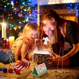 Liliful 6 Pcs Christmas Elf Sleeping Bag Set Elf Camping Accessory Set with Elf Christmas Tent, Sweater, Bathrobe, Swing Christmas Elf Hammock Xmas Doll Accessory for Doll Decorations(Cute)