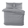 MOONLIGHT20015 Single Duvet Cover Set Reversible Stripes Satin Bedding Set