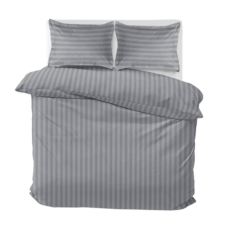 MOONLIGHT20015 Single Duvet Cover Set Reversible Stripes Satin Bedding Set