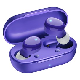 Redpepper Wireless Earbuds in-Ear Headphones Bluetooth 5.3 with Built-in Mics Deep Bass Clear Call Ultralight Headsets Up to 60H Play Time for Studying Workout Gaming Purple