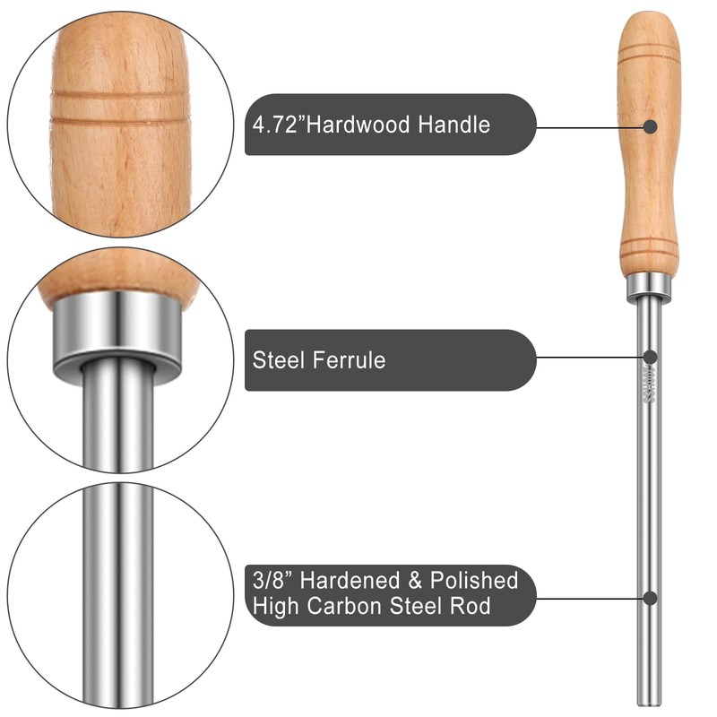 Therwen Scraper Burnisher and 6 Pcs Multi-Shaped Scraper Set Burnishing