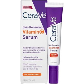 CeraVe Skin Renewing 10% Pure Vitamin C Serum with Ceramides for Brighter and Smoother Skin, 30 ml