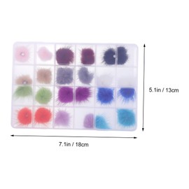 Healeved 24pcs Nail Art Decor Detachable Magnetic Nail Accessories Luxurious Faux Fur Skin-Friendly