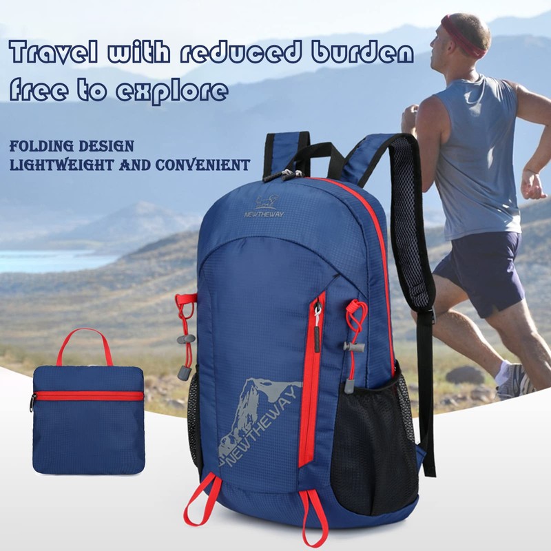 Lywencom Mochila de Senderismo, 20 litros, Ligera, Plegable, Impermeable, Ultraligera,