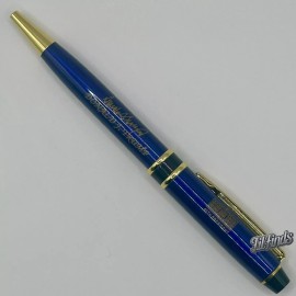 NT 45th PRESIDENT TRUMP SIGNATURE PEN ENAMEL PLATED GOLD TRIM SEAL WHITE HOUSE - Blue White House Pen