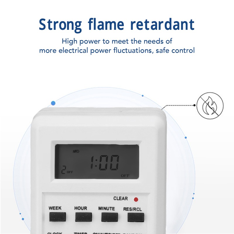 Indoor Mini Outlet Timer Digital Countdown Timer Outlet Indoor Timed