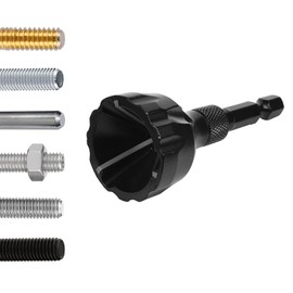 Deburring External Chamfer Tool Drill Bit with Tungsten Carbide Blades Quick Release 1/4’’Hex Shank Burr Removal Tool Chamfering Bit for Metal Steel Damaged Bolts Screws 3/16"-1"(5mm-25mm)