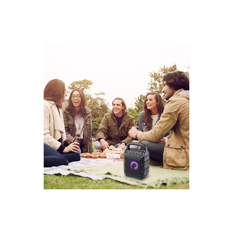 iLive Electronics ISB199B Wireless Tailgate Party Speaker, with LED Light