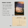Oregon Coast, Sunset Surfers (4x6 Birch Wood Postcards, 2-Pack Stationary,