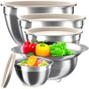 Mixing Bowls with Airtight Lids Set, 4 Stainless Steel Bowls