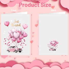 Fancy Land Wedding Cards for the Bride and Groom Gold Foil Engagement Congratulation Notes Card with Envelopes and Stickers for Bridal Shower Wedding Ceremony Party Supplies 24 Pcs