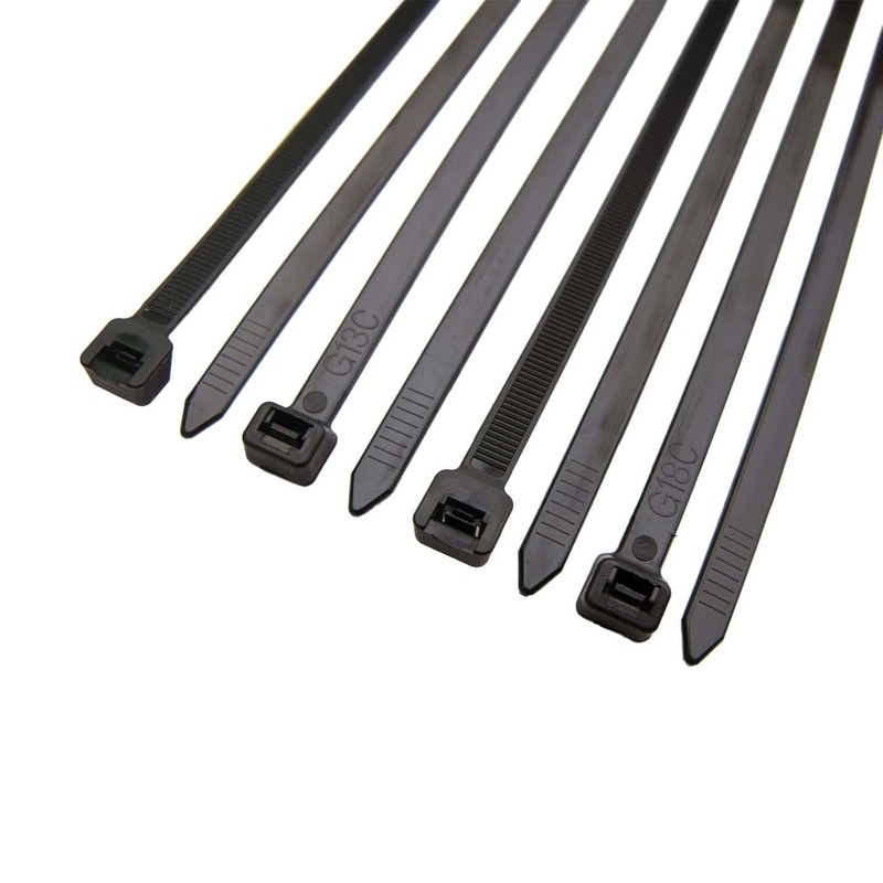 HORZEFIX Cable Ties Pack of 100 Black Long UV Resistant