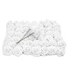 Bright Creations White 3-Inch Artificial Rose Flower Heads with Stems