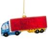 BestPysanky Truck Driver Glass Christmas Ornament