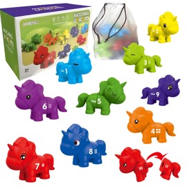 Fortivae Double-Sided ABC Unicorn Alphabet Toys, Learning Toys for 3 4 5 6 Year Olds, Matching Letters Game, Montessori Toys, Toddler Toys, Preschool Educational (10 Pcs)