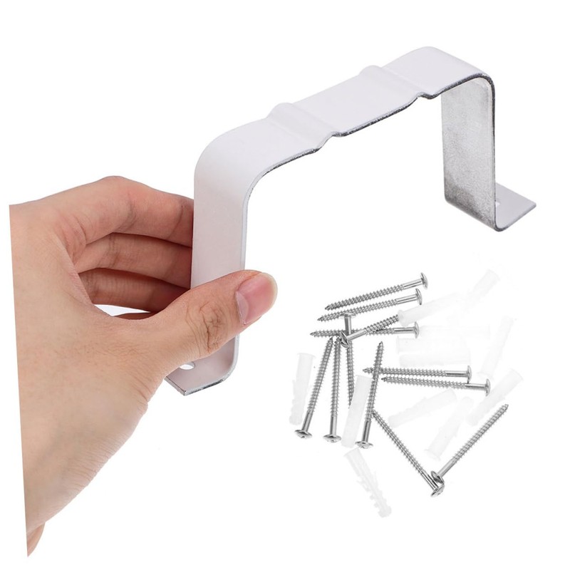 DOITOOL 1set Gutter Strap Downspout Connector for Outdoor Drainage Rigid