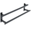 SAYAYO Double Towel Bar for Bathroom, 24 Inch Matte Black