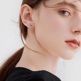 ONEFINITY Pistol Earrings 925 Sterling Silver Gun Stud Earrings Gun Jewellery for Men and Women, No Gemstone