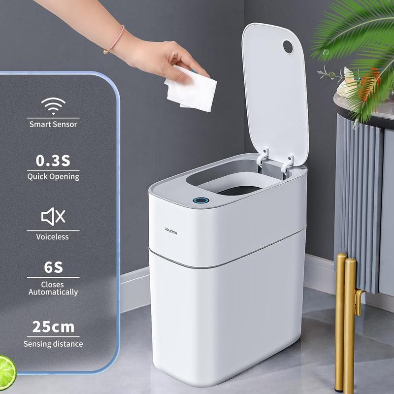 Joybos Smart induction Save space Waterproof Bathroom Trash Can,Garbage Can,