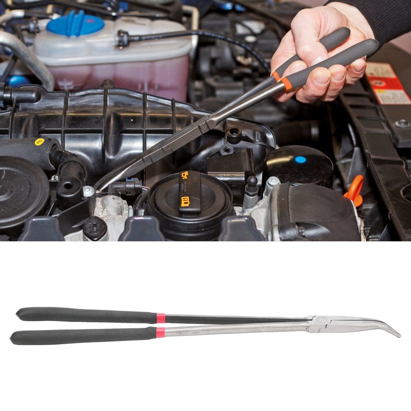 45 Degree Curved Nose Pliers with Long Handle Steel Pliers