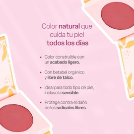 TEIA COSMETICOS Rubor cremoso libre de talco con aceite de jojoba y betabel orgánico (Iris)