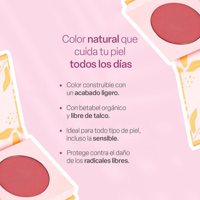 TEIA COSMETICOS Rubor cremoso libre de talco con aceite de