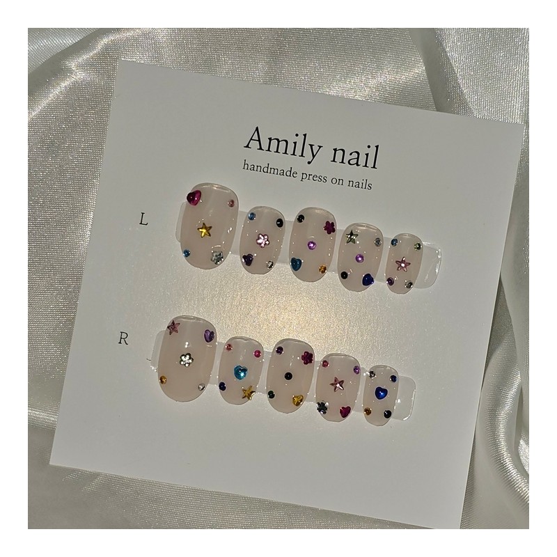 Cutie Gemstone [Handmade Nail Tips] Emily Nail - Stiletto /