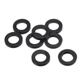 PATIKIL M10 Rubber Flat Washers 8 Pack 10 mm ID 16 mm AD Sealing Rings Washers Sealing Ring for Tap Pipe Water Hose Attachment Bolts Black
