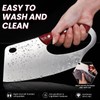 ROCOCO Meat Cleaver Knife Unique Effort Saving Professional Stainless Steel