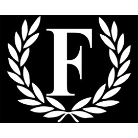 Sweet Tea Decals Letter F, Large Size, Decorative Monogram - 9" x 10"- Vinyl Die Cut Decal/Bumper Sticker for Windows, Trucks, Cars, Laptops, Glasses. Mugs, Etc.