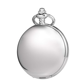 TREEWETO Men's Women's Pocket Watch Steampunk Skeleton Mechanical Silver Fob Retro Watches Double Case