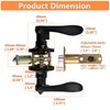 3 Pack Wave Lever Keyless Door Lock, Oil Rubbed Bronze