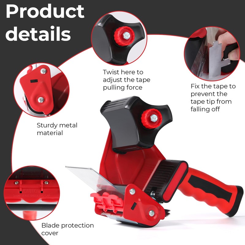 QILIMA 3 Inch Wide Packing Tape Dispenser Gun Seal Packing