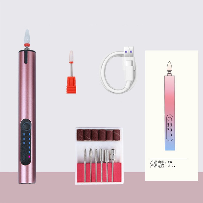 Electric Nail Grinding Machine Portable Rechargeable Nail Polishing Machine for