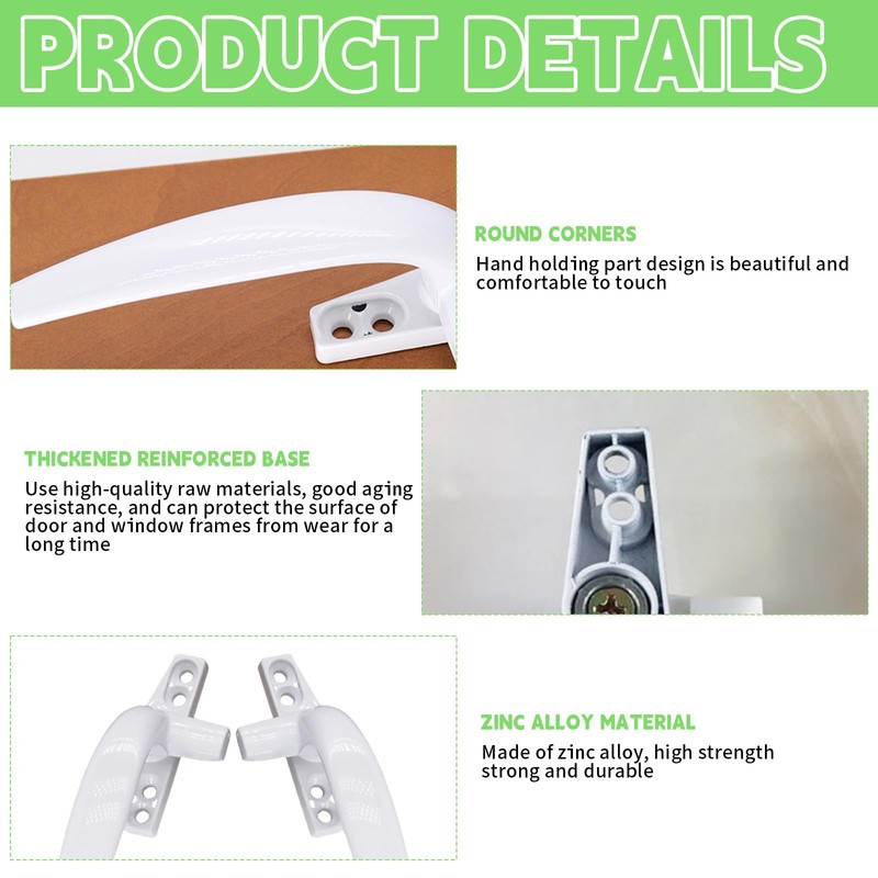 RFYTDCF 4PCS Window Handles, Window Latches for UPVC Windows Right/Left