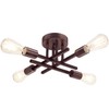 4-Light Semi Flush Mount Ceiling Light Fixture, Oil Rubbed Bronze