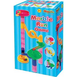 Deluxe Marble Run Race Toy Game 29 Piece Set Includes 15 Marbles
