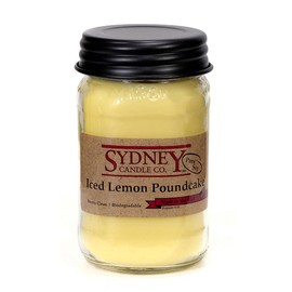 Soy Iced Lemon Poundcake Candle - 100% Natural Soy Candle Decor - Size: Large 15.5oz