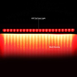 Auto Dynasty Compatible with 03-06 Dodge Ram Truck 2500 3500 Black Housing Full LED Rear Center Tailgate Lamp Brake Light