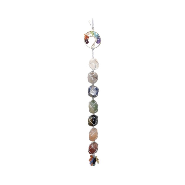 VIVIRAA 7 Chakra Gemstones Hanging with Tree of Life -