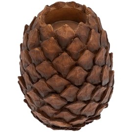 Boston International Tealight Candle Holder Tabletop Shelf Mantel Decorations for Home, 5.5", Natural Pinecone