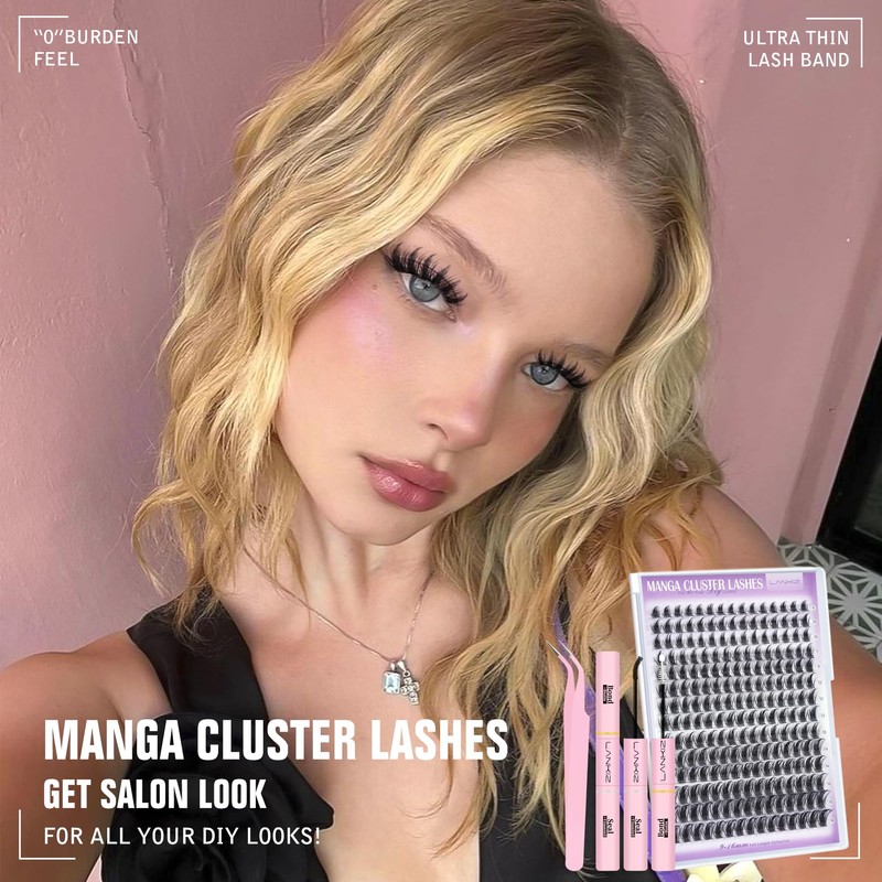 Manga Cluster Lashes Extension Set for DIY Eyelash Extensions, Spiky