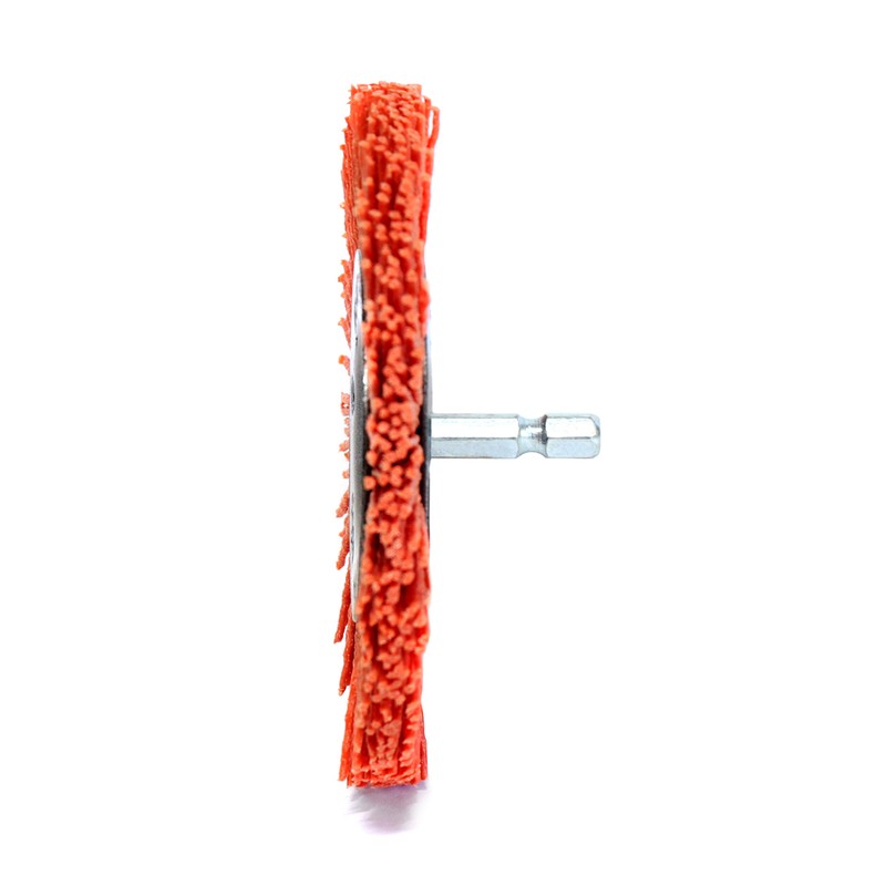 S&R, Nylon Wheel Brush, Diameter 100 mm, Hexagonal Shank, 1/4