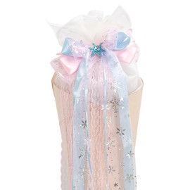 Dzpuhuojz Bow School Cone, Sugar Cone Girl, School Cone Bow for Girls Boys Decoration First Day of School Decoration, Ready Tied Approx. 60 x 20 cm (Style 17)