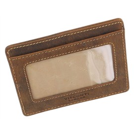 VISCONTI Slim Collection Stealth Leather Card Holder RFID Blocking VSL58 Oil Tan