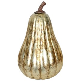 Sweet Summer Living Gourd 9.5 Inch Width X 14.5 Inch Height Glass Mercury Burnt Gold. Perfect for Harvest Décor, Fall Décor & Thanksgiving Décor.