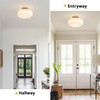 WOKNOS Mid-Century Modern Gold Semi Flush Mount Ceiling Light, Kitchen