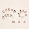 Press on Nails Square Short Length, 24 Pcs Natural Glossy